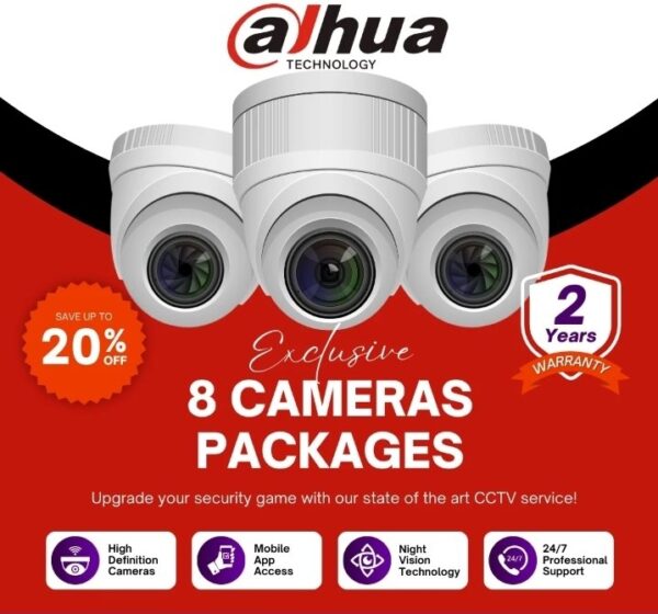 Dahua 8 Camera Package - HD CCTV Surveillance System
