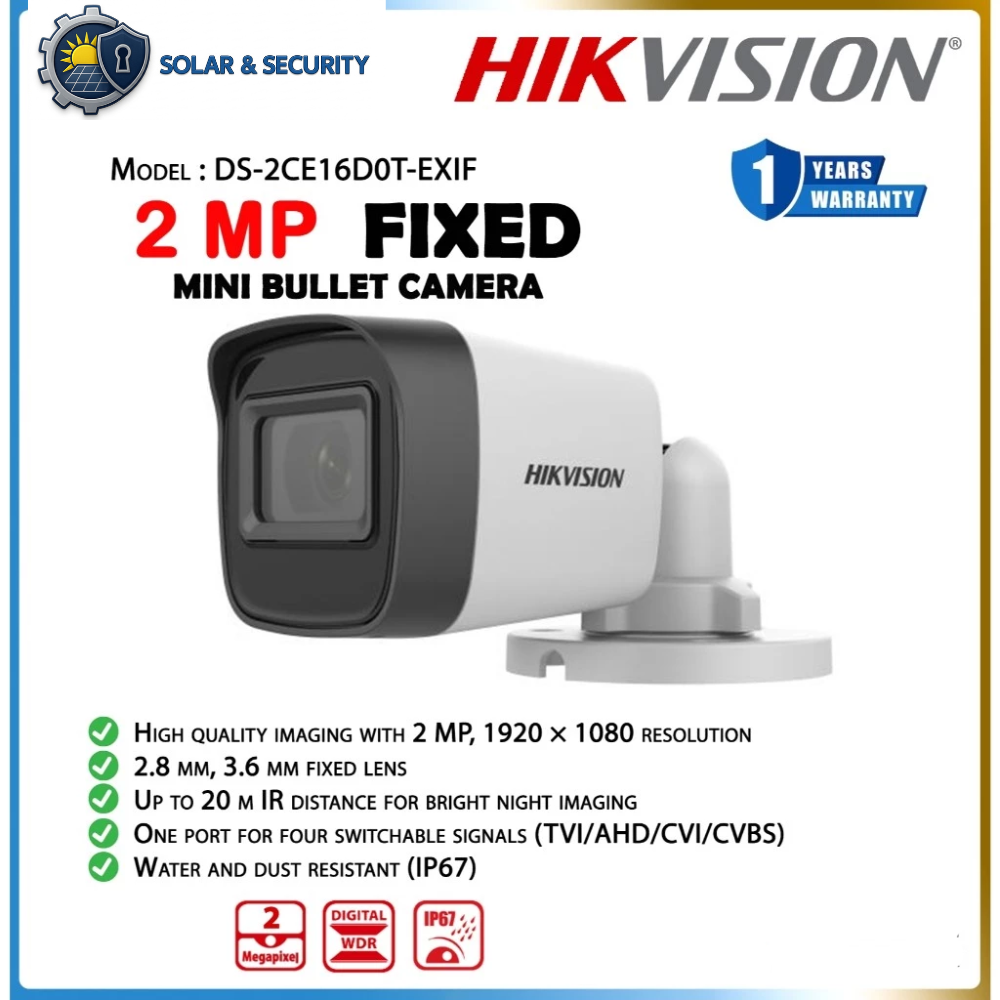 Hikvision DS-2CE16D0T-EXIF 2MP Outdoor Bullet Camera - Image 2